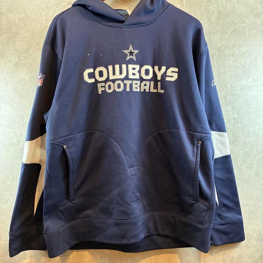 Reebok Men's Navy and Blue Hoodie